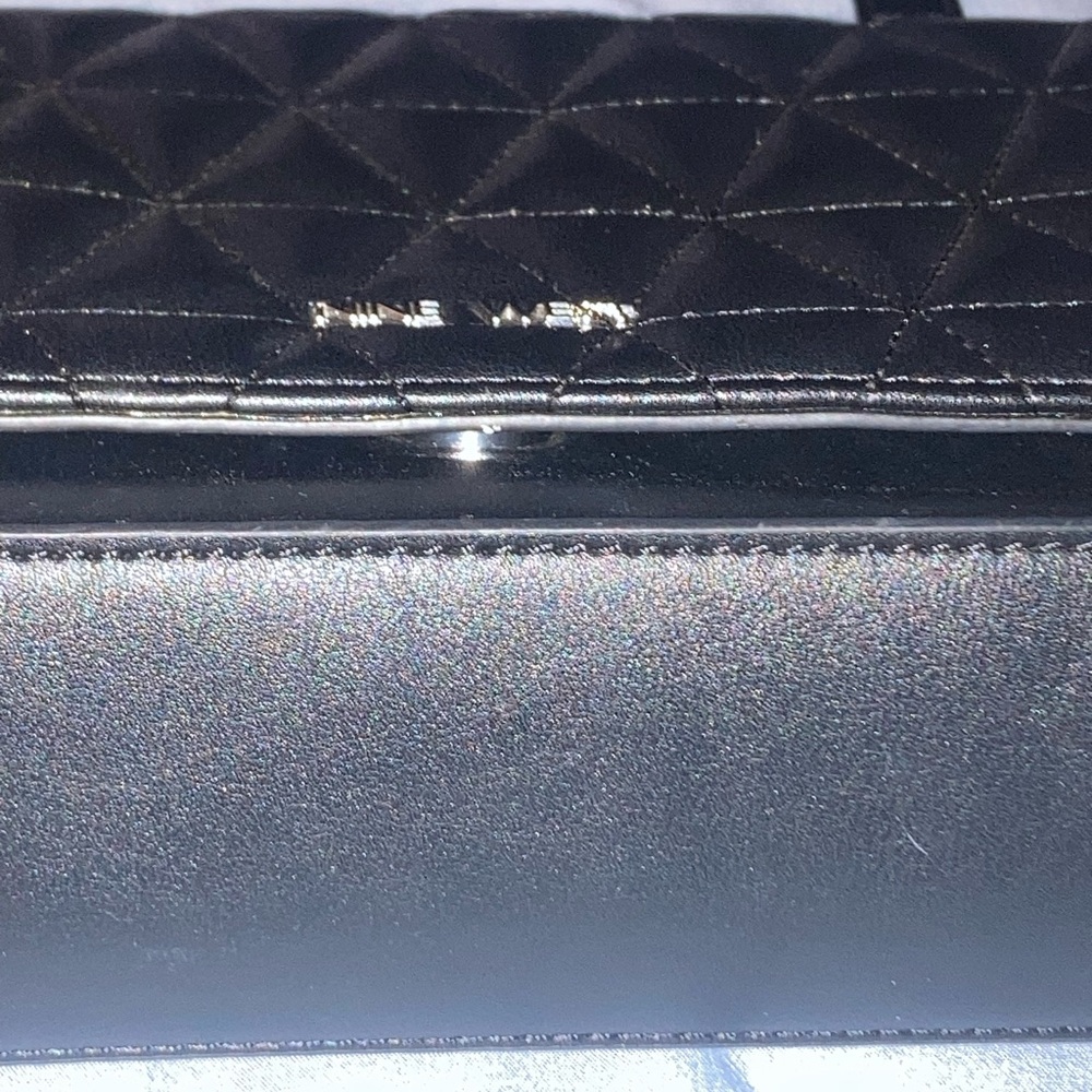 Nine West Judilee Black Quilted Mini Flap Crossbody Bag - Picture 4 of 12